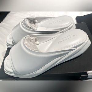 1017 Alyx 9SM Mono Slide in White Leather